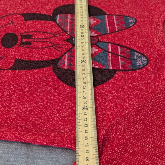 Disney Parks Minnie Mouse Holiday Christmas Red Sweater Knit - Size S - Picture 6 of 10